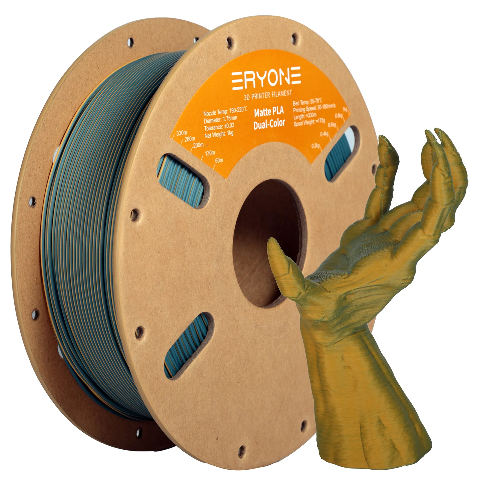 (Pre-Sale)PLA Matte Dual-Color Filament，1kg (MOQ:20 Rolls,Mixable) - Image 3