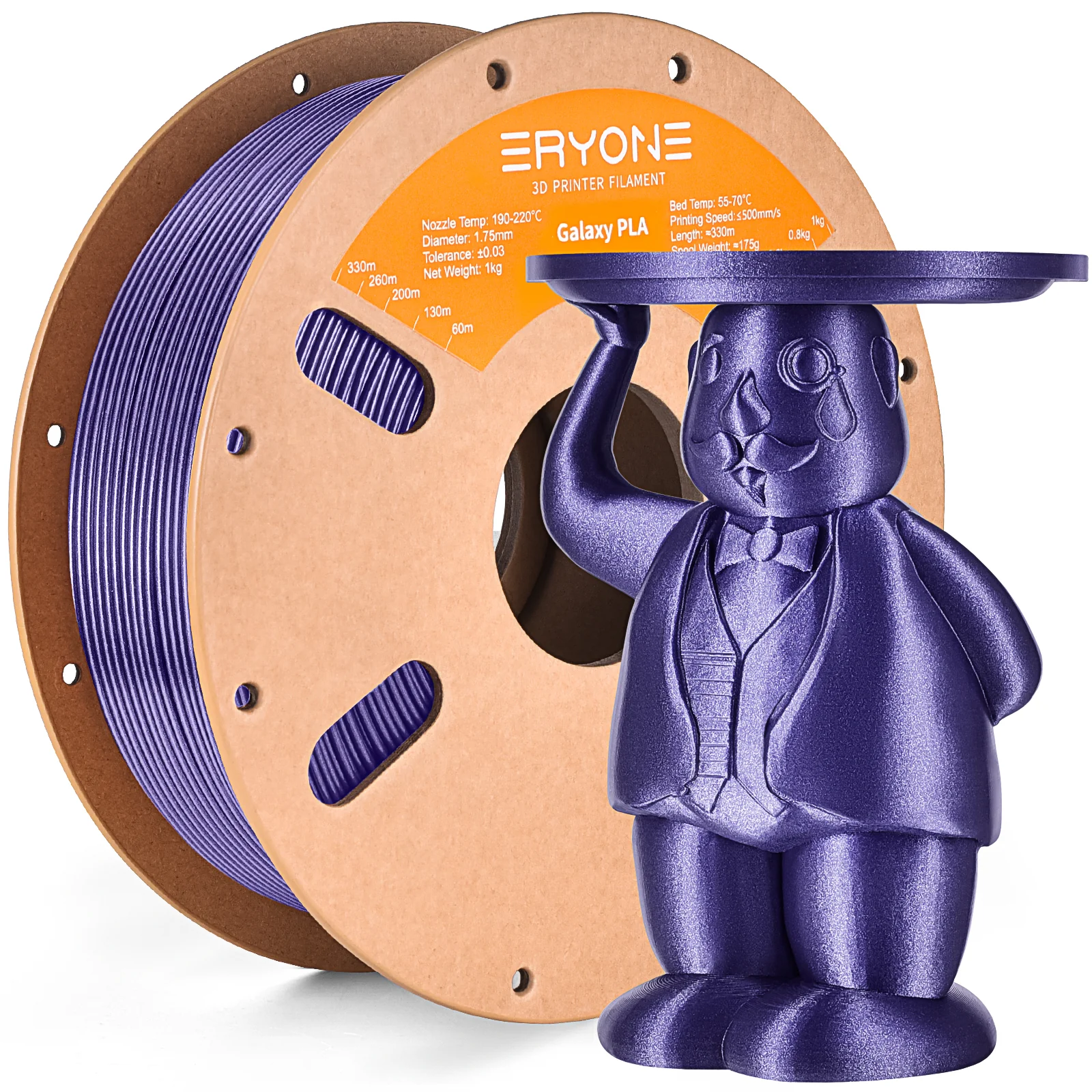 PLA Galaxy Sparkly Glitter Filament - 1.75mm±0.03mm (1kg) - Image 6