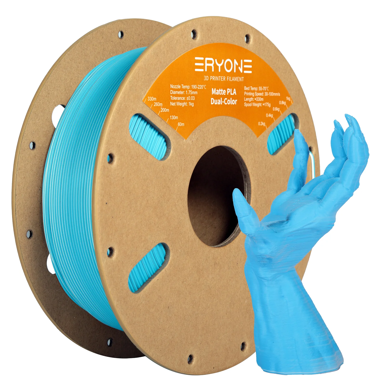 PLA Matte Gradient Dual-Color Filament - 1.75mm±0.03mm (1kg) - Image 13