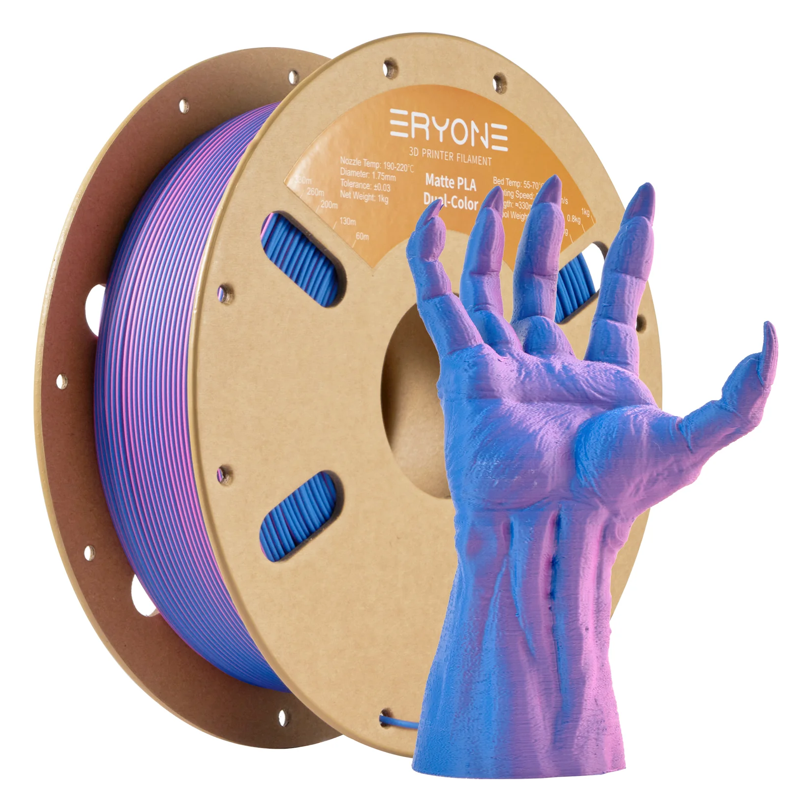 (Pre-Sale)PLA Matte Dual-Color Filament，1kg (MOQ:20 Rolls,Mixable) - Image 13