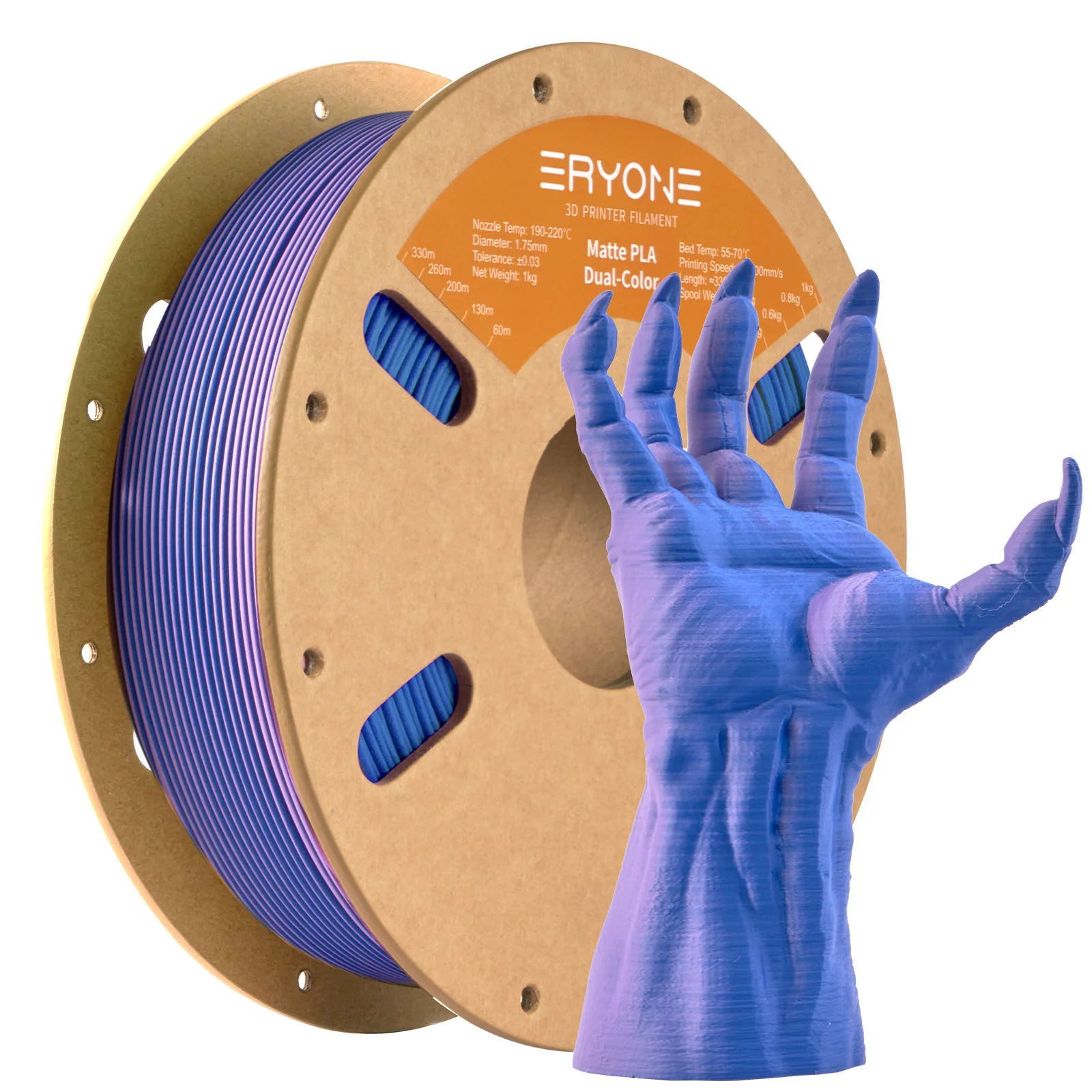 (Pre-Sale)PLA Matte Dual-Color Filament，1kg (MOQ:20 Rolls,Mixable) - Image 8