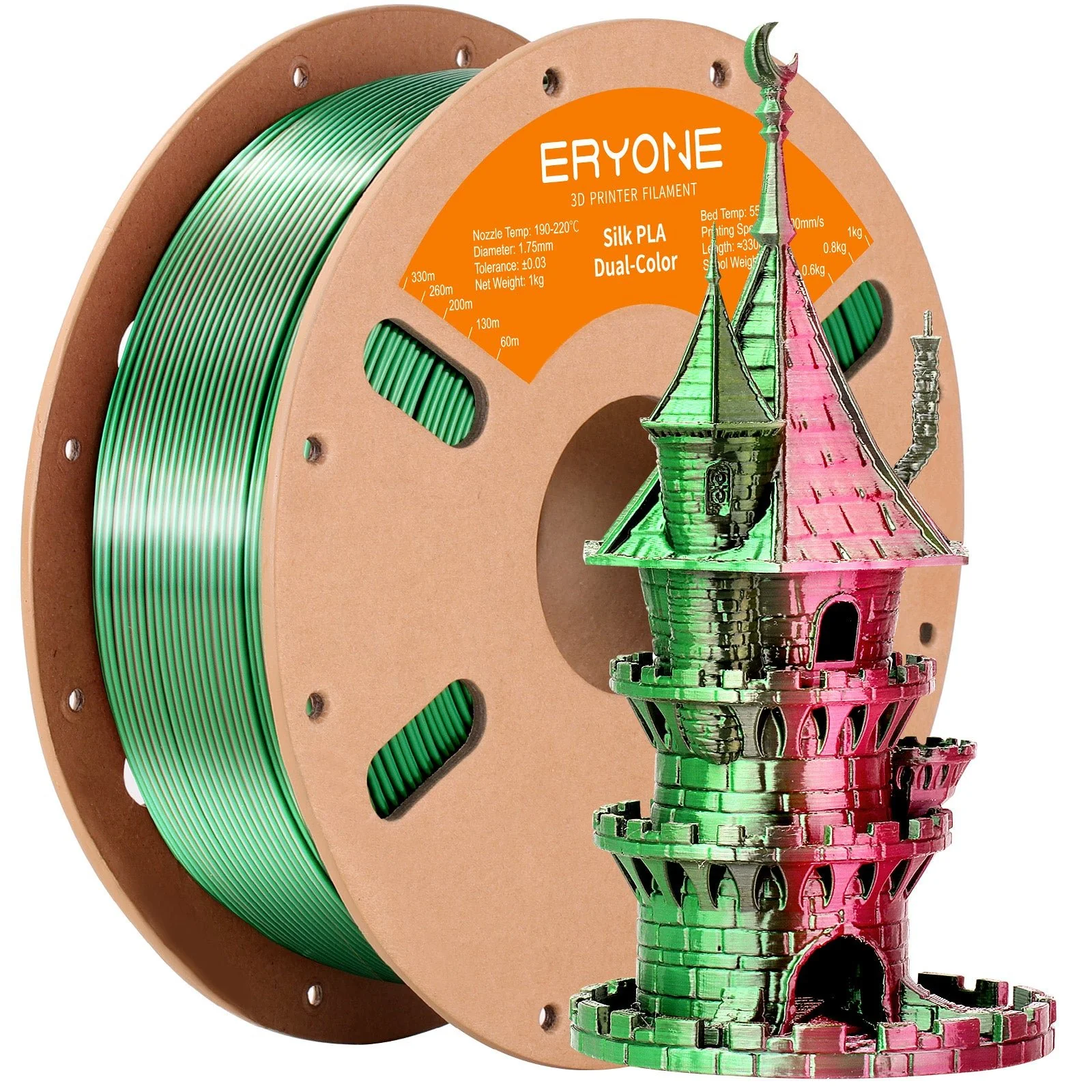 PLA Silk Dual-Color Filament - 1.75mm±0.03mm (1kg) - Image 13