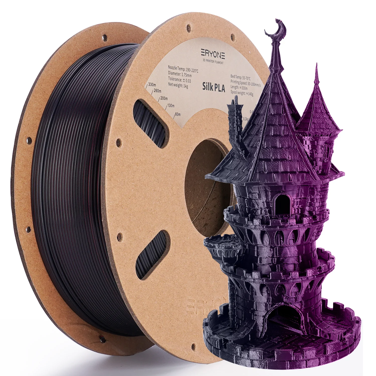 PLA Silk Dual-Color Filament - 1.75mm±0.03mm (1kg) - Image 7
