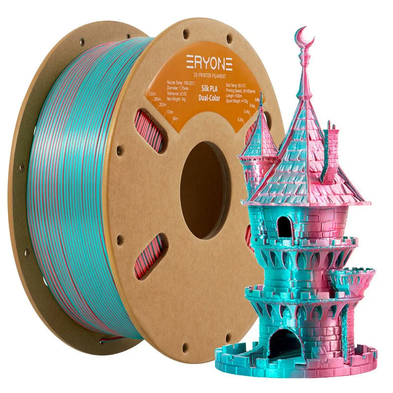 PLA Silk Dual-Color Filament - 1.75mm±0.03mm (1kg) - Image 6