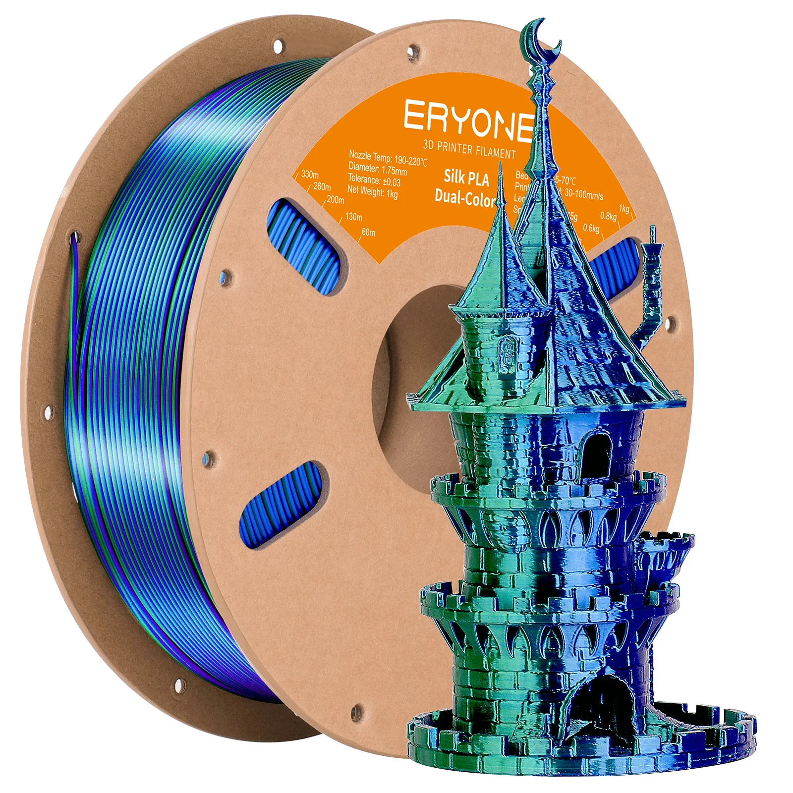 PLA Silk Dual-Color Filament - 1.75mm±0.03mm (1kg) - Image 10