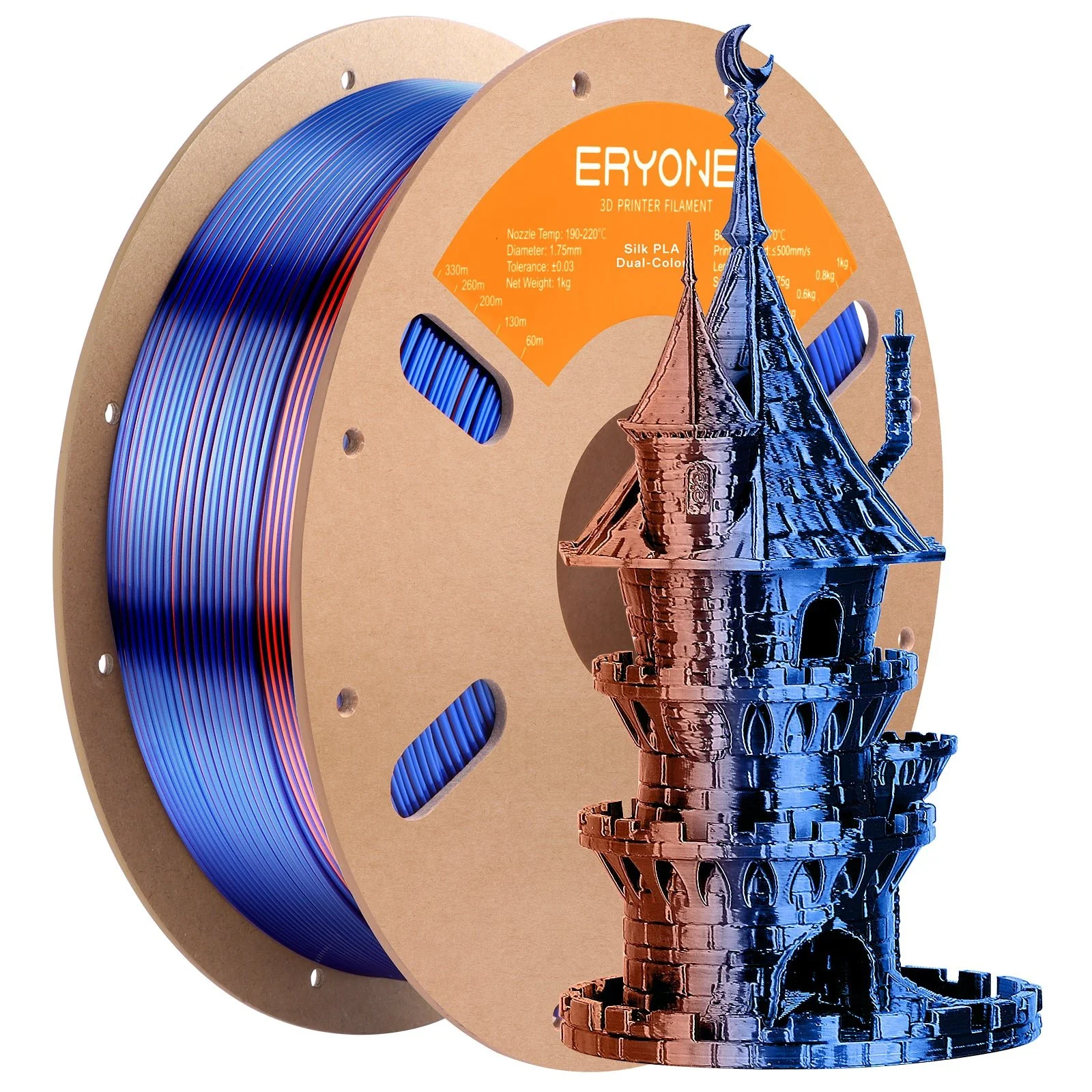 PLA Silk Dual-Color Filament - 1.75mm±0.03mm (1kg) - Image 12