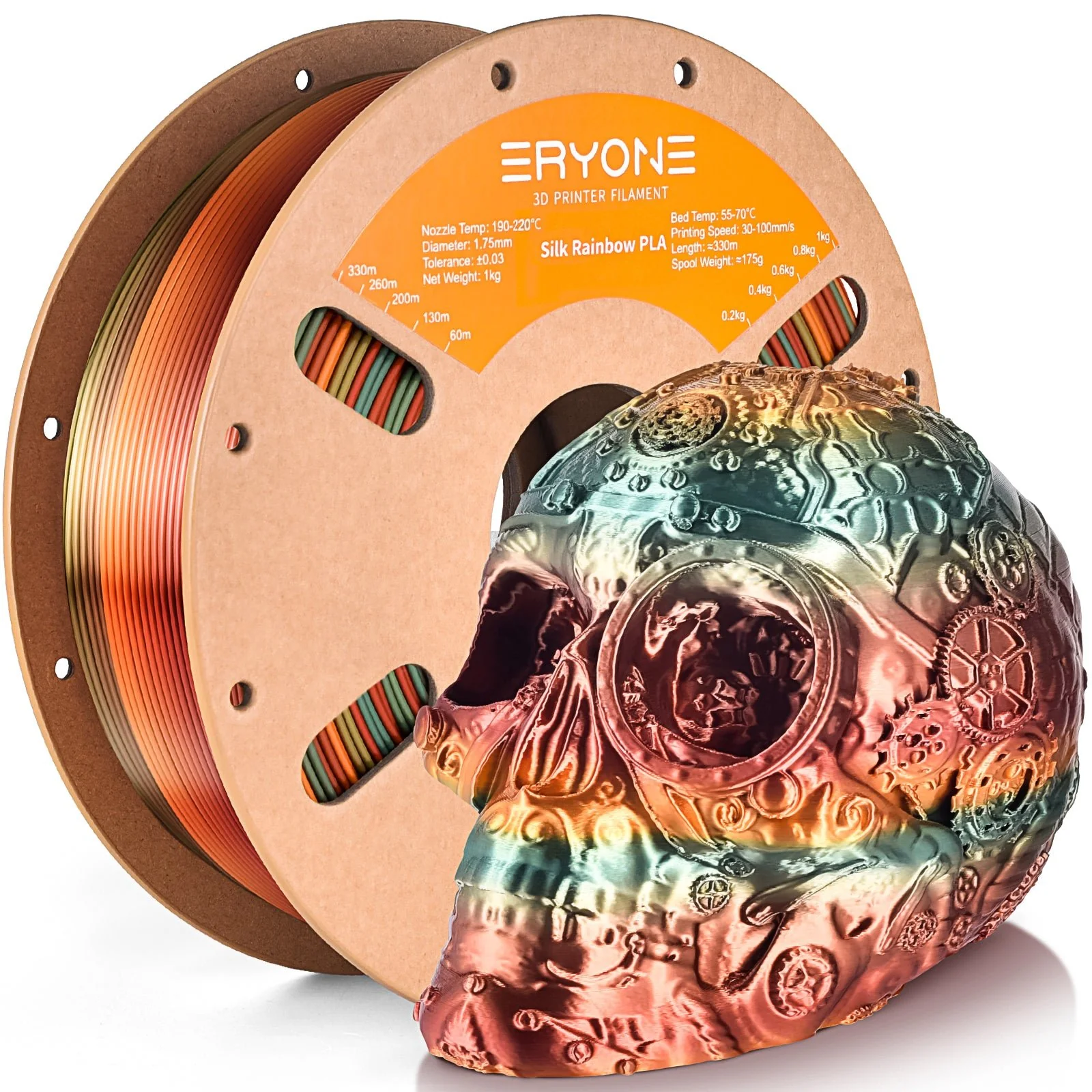 PLA Silk Rainbow Filament - 1.75mm±0.03mm (1kg) - Image 12