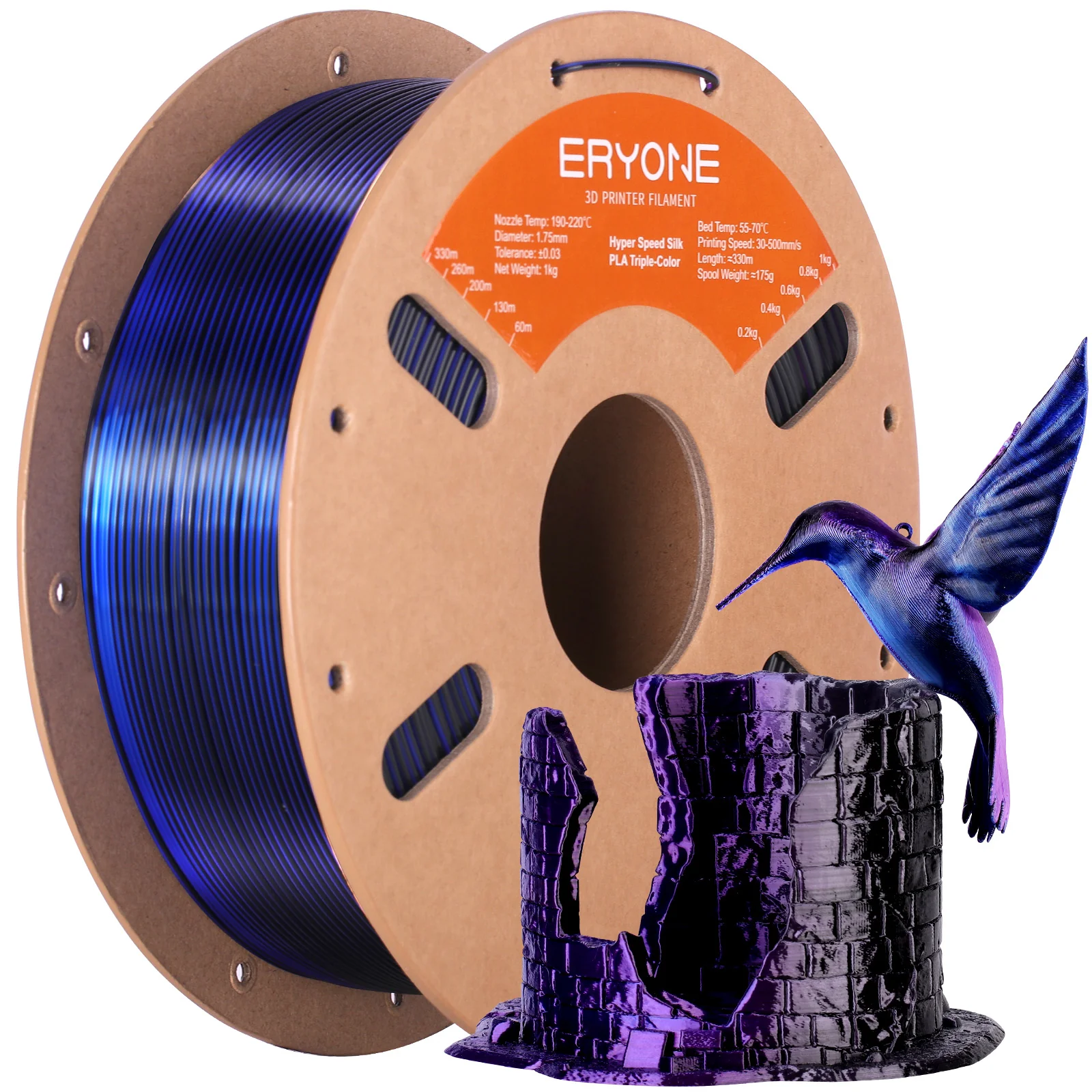 PLA Silk Triple-Color Filament - 1.75mm±0.03mm (1kg) - Image 22